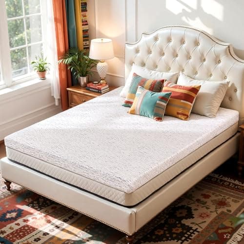 Chun Y Memory Foam Mattress Topper King, 4 Inch Cooling Mattress Topper, Gel Infused Bed Topper for Pressure Relief, Mattress Pad with Removable Washable Cover, CertiPUR-US Certified