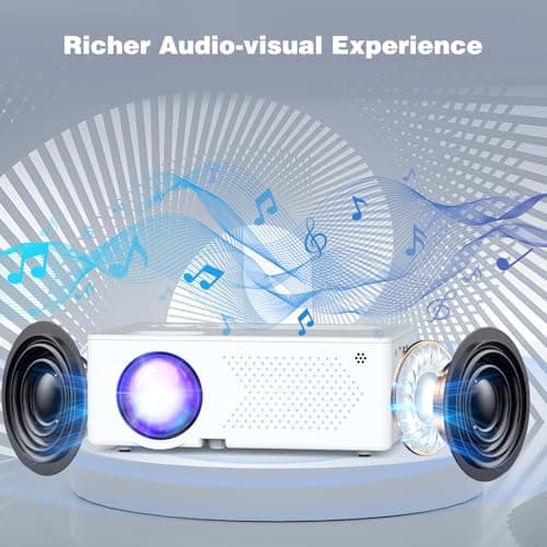 5G WiFi Bluetooth Movie Projector, Real Native 1080P Outdoor Projector for Home Theater Movies, Synchronize Smartphone, Compatible with USB/TV Stick/HDMI 8