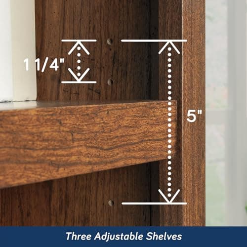 Sauder Miscellaneous Storage 5-Shelf Bookcase/ Book shelf, Washington Cherry finish 7