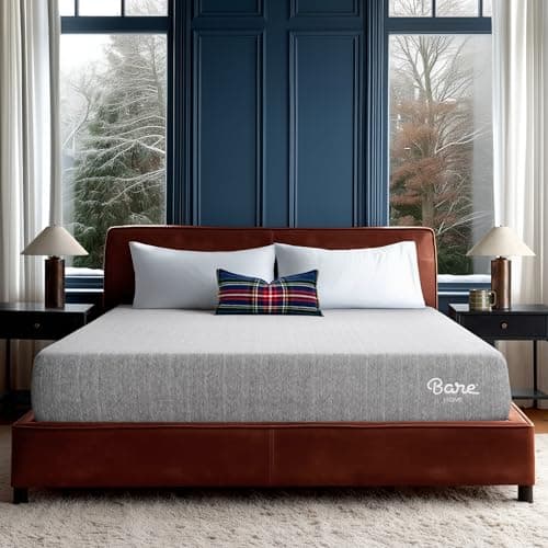 Bare Home Queen Mattress - Medium Firm - Extra Thick Visco Elastic Memory Foam - CertiPUR-US Certified - Support & Pressure Relief - Minimal Motion Transfer - 100 Night Trial