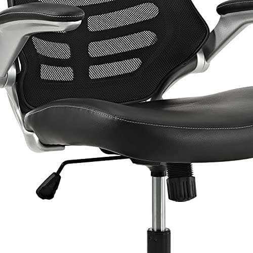 Modway Attainment Mesh Back and Vinyl Seat Modern Office Chair in Black 12