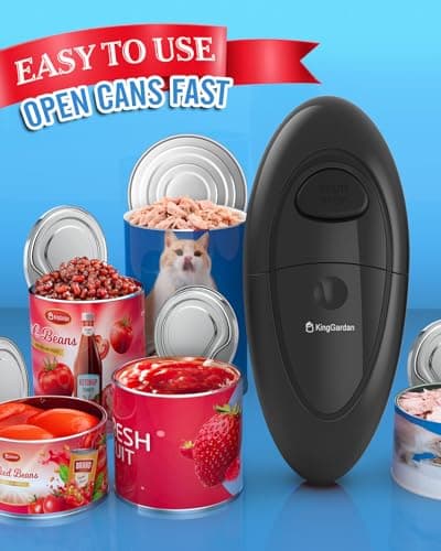 Electric Can Opener, One-Touch Automatic Can Opener with Smooth Edge, Battery Operated Handheld Can Opener for All Can Sizes, Best Kitchen Gadget for Seniors, Arthritis, and Weak Hands, Gifts (Black) 8