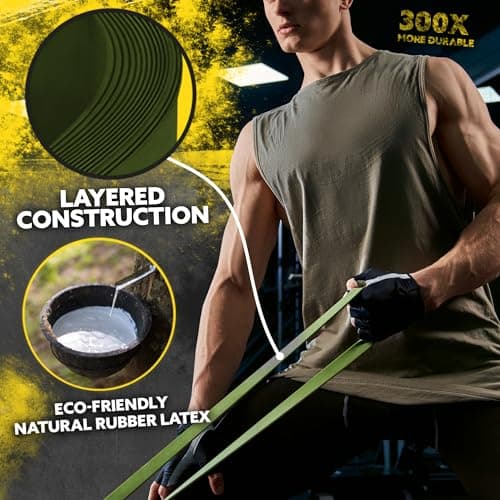 Long Resistance Bands for Working Out Men and Women - Set of 5 Pull-Up Bands, Pull Up Assistance Bands - Workout Bands Resistance for Men - Stretch Bands for Exercise Bands Resistance Bands Set 5