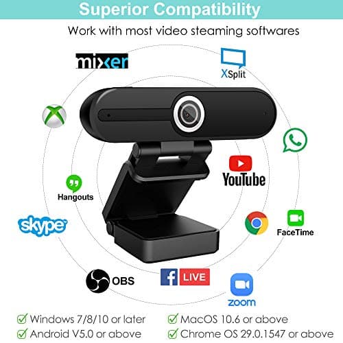 UHD 4K Webcam with Microphone: 8MP USB Computer Web Camera with Privacy Shutter and Tripod, External Webcam Pro Streaming Webcams PC Cam w/Mic Noise Reduction for Winsdows Mac OS Desktop Laptop 6