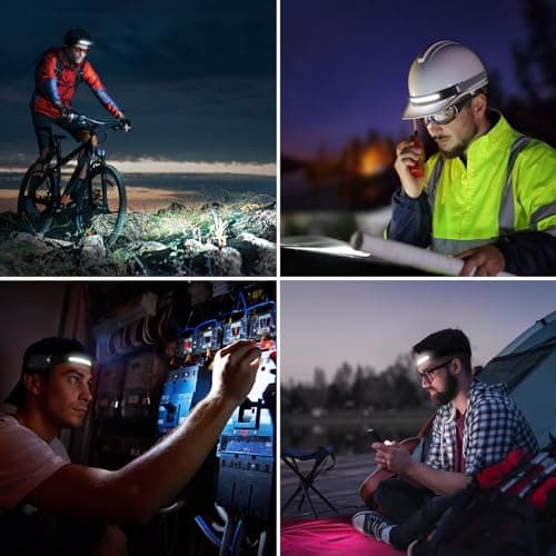 Lepro Headlamp - Super Bright LED Head Lamp Rechargeable with 230°Wide Beam, Adjustable Spotlight, Motion Sensor, 5 Modes, Waterproof Lightweight Headlight Flashlight for Camping Running 9