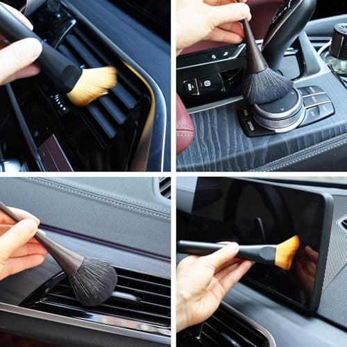 2 Pack Exquisite Dusting Brush Kit, Small Dust Brushes, Feather Duster, Cleaning Brush Perfect for Models, Craf, Collectibles,Computers, Digital Devices, Car Interior, Musical Instruments 6