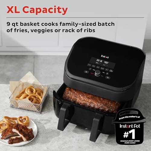 Instant Pot VersaZone 9QT Air Fryer,8-in-1 Functions with EvenCrisp Technology, Crisps,Broils, Bakes,Roasts, Dehydrates,Reheats at Same or Different Temperature, from the Makers of Instant Pot, Black 5