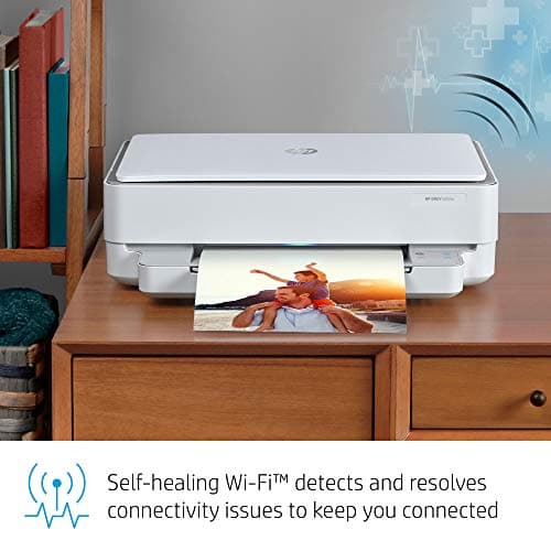 HP ENVY 6055e Wireless Color Inkjet Printer, Print, scan, copy, Easy setup, Mobile printing, Best-for-home, 3 month Instant Ink trial included, white 5