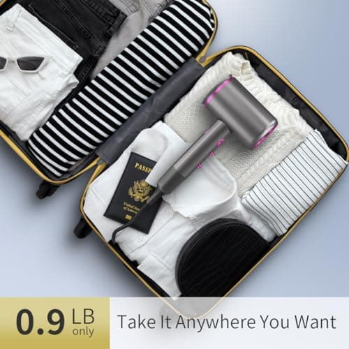 Dxliwky Professional Hair Dryer,1875 Watt High-Speed Ionic Blow Dryer with Diffuser/Concentrator/Comb Nozzle,LED Temp Display,Intelligent Temp Control,Low Noise for Home Salon Travel (Silvery) 8