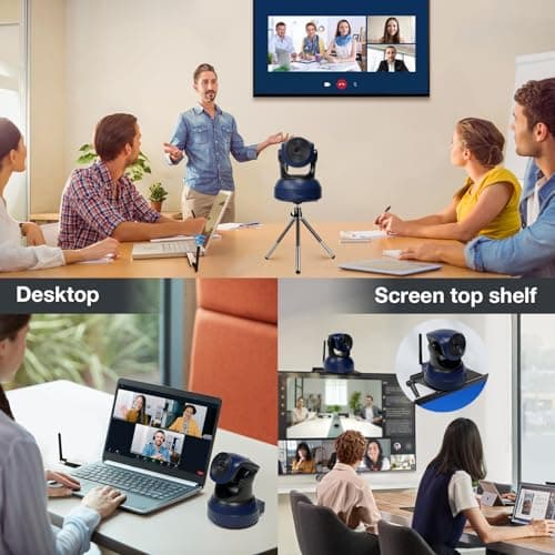 Gsou Wireless Webcam for PC/Wireless Streaming Camera, 1080P HD Webcams/USB Plug and Play Webcam for Zoom Meeting,Skype,OBS(with Mini Tripod Stand), Adjustable Computer Camera for Mac/Laptop/MacBook 8