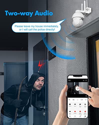 LaView 4MP Security Camera Outdoor Wired Starlight Color Night Vision,2K Cameras for Home Security AI Human Detection & Auto Tracking, IP65 Outdoor Camera 2-Way Audio, US Cloud, Compatible with Alexa 5