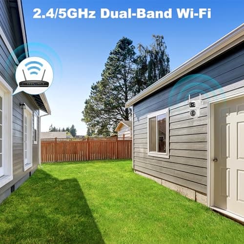 GENBOLT PTZ WiFi Security Camera Outdoor with Dual Lens, CCTV Surveillance with Dual View, Cloud Storage Upgraded with Color Night, Auto Tracking Humanoid Detection [DC&PoE] 5