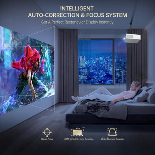 XIDU Portable Projector with WIFI and Bluetooth [Metal Housing/2000ANSI/UHD Native 1080P/Wireless Casting/Electric Focus/Auto Keystone] 4K Outdoor Movie Projector for Home,TV stick,iOS,Android,Laptop 7