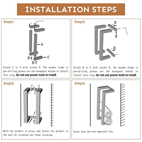 HULISEN Wooden Towel Rack for Bathroom, 18.8 Inch Wall Mounted Towel Holder with Installation Tool, Decorative Pine Towel Shelf for Rolled Towels Organizer & Blanket Storage (Natural) 9
