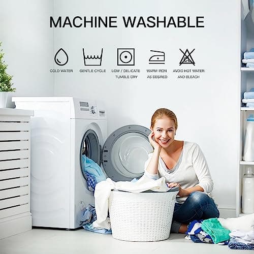 Deep Dream 100% Cotton Pillow Cases Standard Size Set of 2, 600 Thread Count Cotton Pillowcases Standard, White Pillow Cases Set of 2 with Envelop Closure, 20x26 Inches 7