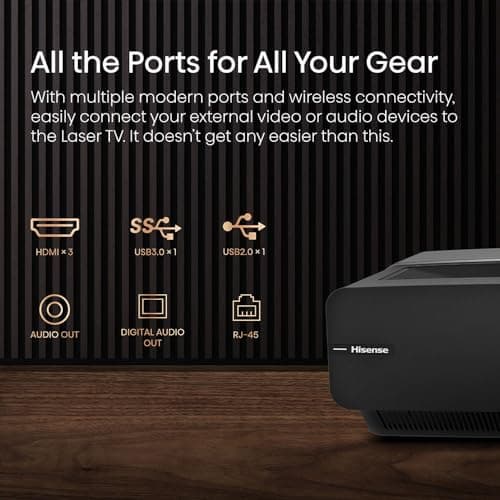 Hisense 120L5G-CINE120A 120L5G 4K UHD LASER TV Ultra-Short-Throw Projector Only (Renewed) 7