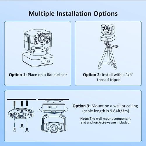 Zoom Certified, NexiGo N990 (Gen 2) 4K PTZ Webcam, Video Conference Camera System with 5X Digital Zoom, Sony_Starvis Sensor, Position Preset, Dual Stereo Mics, 3.5mm Audio Jacks for External Mics 8