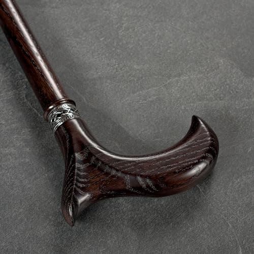 Asterom Walking Cane - Handmade, Ergonomic, Canes for Men - Wooden Walking Sticks for Seniors, Unique, Cool (Walnut, 36 Inches) 8