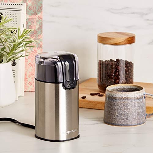 Amazon Basics Fast Electric Coffee Grinder for Home Use, Easy to Use Coffee Bean and Spice Grinder with Heavy-Duty Stainless Steel Grind Blades 7