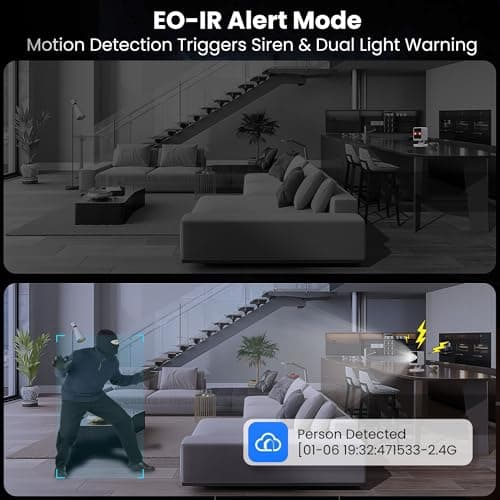 vebiliki Indoor Camera, 2K Cameras for Home Security with Color Night Vision & Siren, 2-Way Audio for Pet/Dog/Baby/Nanny, 2.4GHz WiFi Camera, Cloud & SD Card Storage, Works w/Alexa, Magnetic Base 5