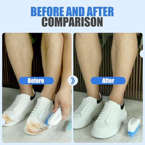 Simple Life 3-in-1 Shoe Cleaner Kit | Travel Size Foaming Shoe Cleaner | Nonscratch Shoe Brush & Microfiber Cleaning Cloth | Safe on White Shoes, Sneakers, Cleats, Heels | Pack of 2 5