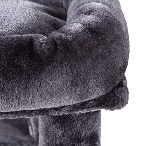 SHA CERLIN Cat Tree 36 Inches Cat Tower with Hammock, Sisal Scratching Post for Indoor Kittens, Small Room, Smoky Grey 6