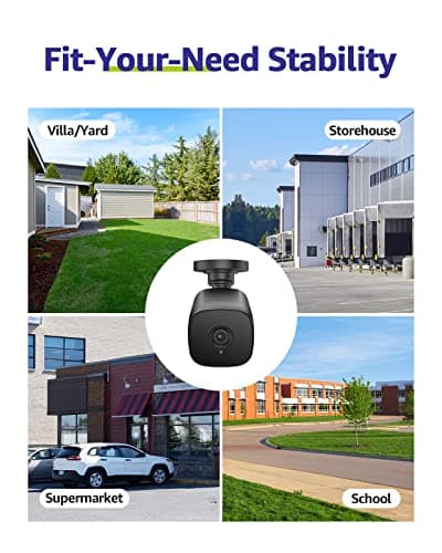 SANNCE FHD 1080p 2MP Wired Home Security Camera with EXIR 100ft Night Vision, IP66 Waterproof Surveillance Bullet Cameras for Outdoor Indoor Video Home CCTV Camera (Black) 6