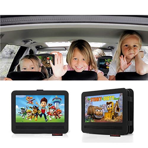 ZugGear DVD Player Headrest Mount Holder Portable DVD Player Mount Car Back seat Headrest Holder for Swivel & Flip 10 inch to10.5 inch 6