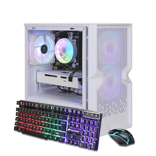 STGAubron Gaming PC Computer Desktop, Radeon RX 470 8G, Intel Core i7 up to 3.9GHz, 16GB RAM, 512GB SSD, 600M WiFi, BT 5.0, RGB Fan x3, Windows 11 Home