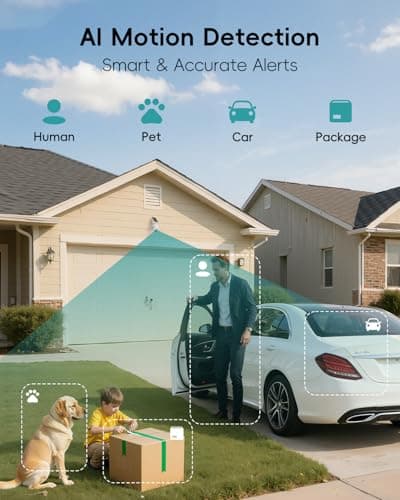 ZUMIMALL 2K Solar Security Cameras Wireless Outdoor, 360° PTZ Camera for Home Security with Color Night Vision, Flexible Mount, PIR Motion, 2-Way Talk, Free Cloud Storage 5