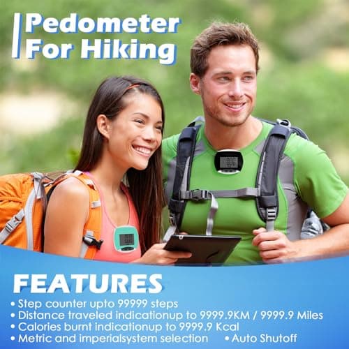 Copkim 9 Pcs Simple Pedometers Bulk for Walking Steps and Miles Walking Step Counters with Calories Burned Portable Clip Step Tracker for Seniors Man Women Jogging Hiking Running (Black, Green, Blue) 6