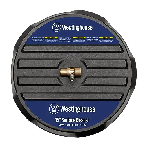 Westinghouse Universal 15” Pressure Washer Surface Cleaner Attachment - 3400 Max PSI, 1/4” Connector - For Gas and Electric Pressure Washers 6