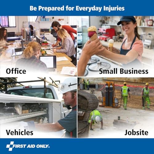 First Aid Only 6060 All-Purpose 10-Person Emergency First Aid Kit for Business, Worksite, Home, and Car, 57 Pieces 7