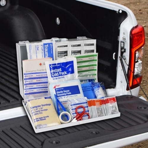 First Aid Only 9302-25M 25-Person Contractor's First Aid Kit for Home Renovation, Job Sites, and Construction Vehicles, 178 Pieces, White 10