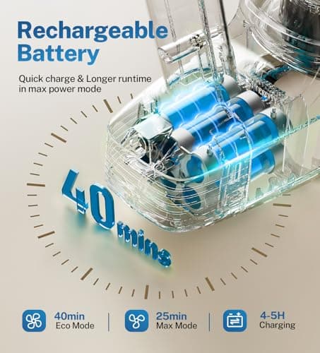 DEVOAC Cordless Vacuum Cleaner, Ultra-Lightweight Stick Vacuum, 2200mAh Battery Up to 40mins Runtime, 6 in 1 Powerful Handheld Vacuum for Home Hard Floor Carpet Pet Hair (Sea Blue) 5