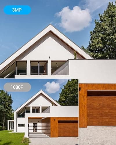 EZVIZ 2K Outdoor Camera for Home Security, WiFi Surveillance Camera Outside with Color Night Vision, No Subscription with Two-Way Talk, Motion Detection, IP67, Alexa/Google, 256 SD | C3TN 3MP 7