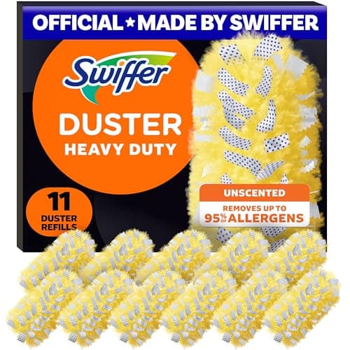 Swiffer Dusters Heavy Duty Multi-Surface Duster Refills for Cleaning, Unscented, 11 Count