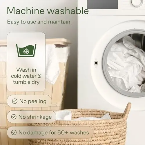 Ultra Soft Queen Size Mattress Topper - Viscose Made from Bamboo Pillow Top Mattress Pad for Back Pain Relief - Naturally Cooling for Hot Sleepers, Dark Gray 6