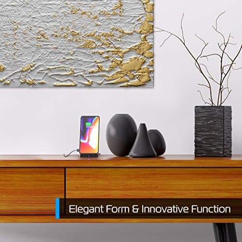 tzumi Multi-Angle Folding Desktop Wireless Charging Pad– Qi Fast Wireless Charger for iPhone X, iPhone 8 and 8+ and Android Qi Devices with Dual Coils. Charges w/USB Cable, AC Adapter Not Included. 6