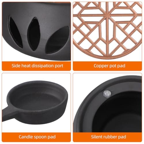 Ceramic Teapot Warmer,4.72 X 2.36 Inch Tealight Warmer with Candle Holder Japanese Pottery Teapot Accessories for Heating Coffee Milk Tea 9