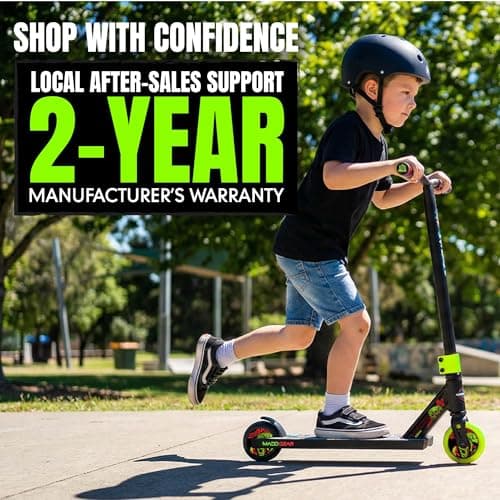 Pro Stunt Trick Scooter for Kids Ages 5-12 – Lightweight Durable Freestyle Kick Scooter for Skatepark and Street – Easy Assembly – Madd Gear MG2 6