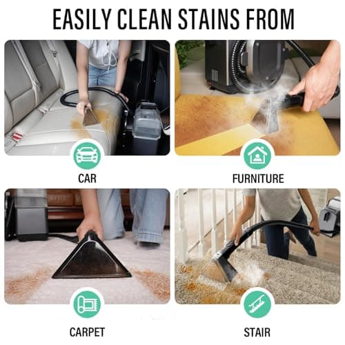Starrybot Portable Carpet Cleaner Machine, Compact Pet Stain Remover and Deodorizer 6