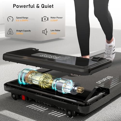 Bifanuo Walking Pad - Under Desk Treadmill for Home/Office, Portable with Remote Control LED Display - Ideal for Fitness Enthusiasts 5