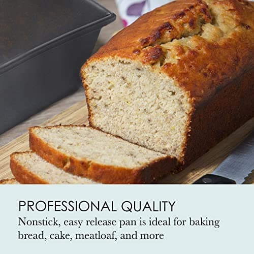 Chicago Metallic Professional 1-Pound Non-Stcik Loaf Pan, Perfect for pound cakes, meat loafs and more! Measures 8.5-Inch-by-4.5 Inch 3