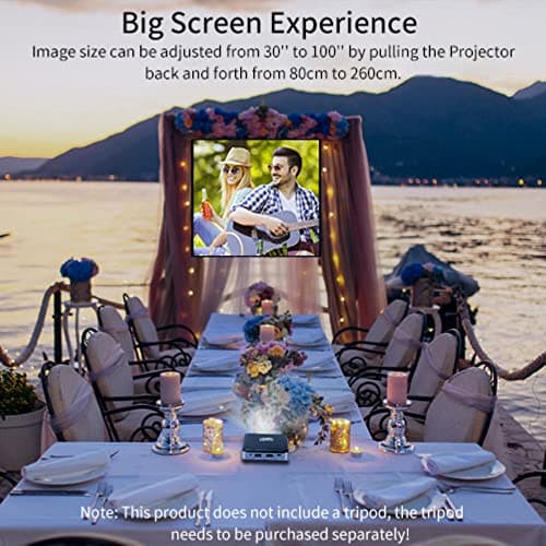APIO 100" Clear Imaging Smart Mini DLP Pocket Projector HDMI, USB-A, High Resolution Display for Streaming Movies, Laptops, Phones, Presentation, Home & Outdoor 9