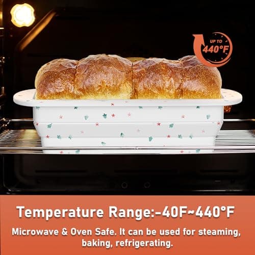 EDENCOMERS Collapsible Silicone Loaf Pan with Metal Reinforced Frame,Bread Pans for Homemade Bread, Non-Stick Baking Pans, Silicone Baking Mold,Loaf Pans for Baking Bread 9 x 5 6
