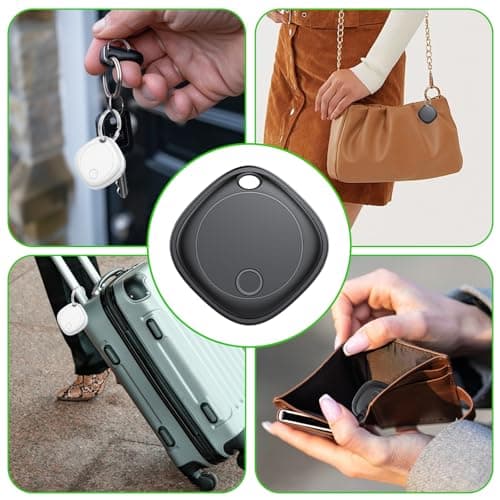 Air Tracker Tags-4 Pack, Bluetooth Tracker Works with Apple Find My APP (iOS Only), Bluetooth Item Finder Keys Finder and Item Locator for Keys, Bags, Luggage,Pets,Wallet,Replaceable Battery 9