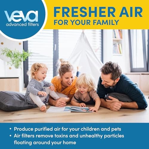 VEVA Genuine 8000 Elite Pro Series Air Purifier 2 HEPA Filters & 8 Carbon Pre-Filters - Removes Allergens, Smoke, Dust, Pet Dander & Odor Air Cleaner Home & Office 7