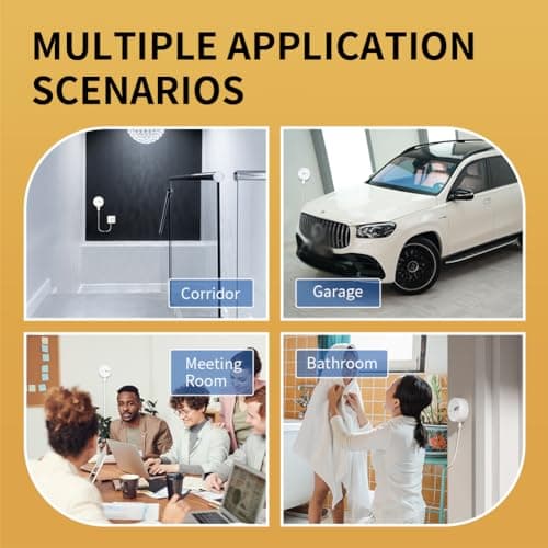 Linptech WiFi Human Presence Sensor,Smart Motion Sensor with 24G mmWave Radar,Occupancy Sensor for Home Security and Automation,Compatible with Alexa/Smart Life/Tuya Smart,No Hub Required(White) 6