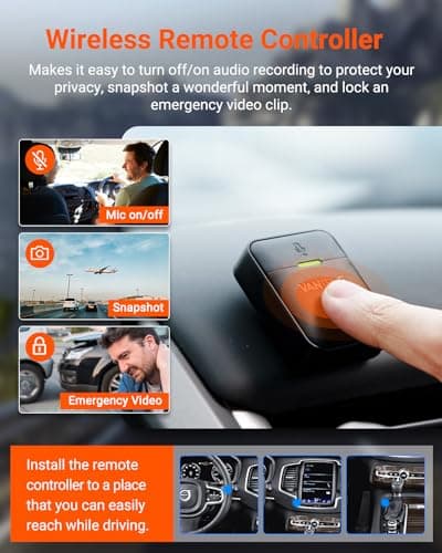 Vantrue E2 Dash Cam Front and Rear, 2.7K Upgrade Rear Cam, Dual STARVIS, 2.7K + 2.7K Dash Camera for Cars, Voice Control, WiFi, GPS, Night Vision, 24H Parking Mode, G-Sensor, 2.45" IPS, Support 512GB 8